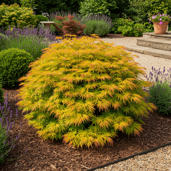 Terrasplant - Japanse Esdoorn - Acer palmatum Summergold - Geel - 1 Plant - Bladverliezend