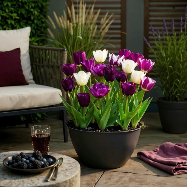 Bloembollen - Tulp Blueberry mix - Diversen Kleuren - 12 stuks - Bolmaat 11/12