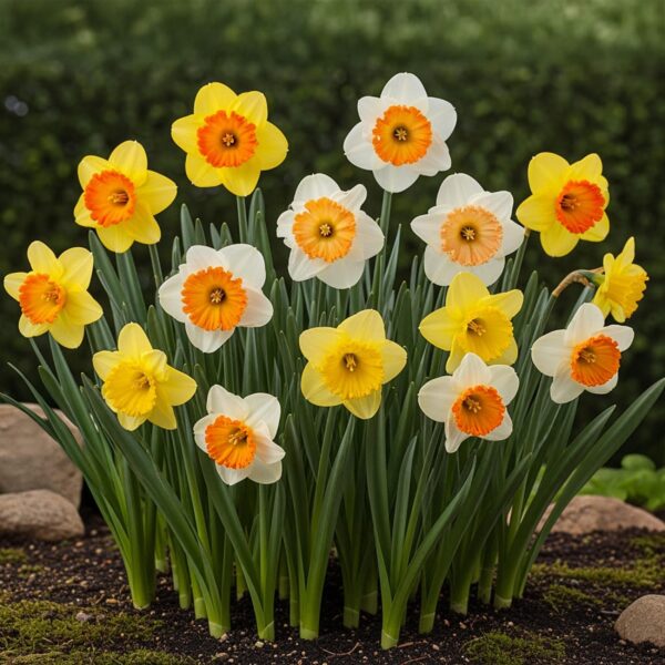 Bloembollen - Narcis Large Cupped mix - Geel en Wit - 15 stuks - Bolmaat 12/14