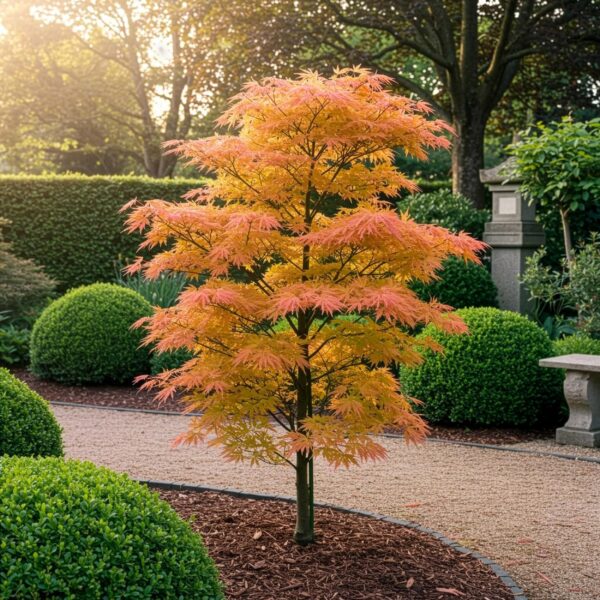 Acer palmatum Orange Dream - Oranje - Bladverliezend - Weinig Onderhoud