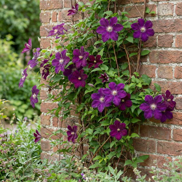 thumbnail_6000-151.png Clematis Warszawska Nike - Bosrank - Rood - Klimplant | 6 stuks