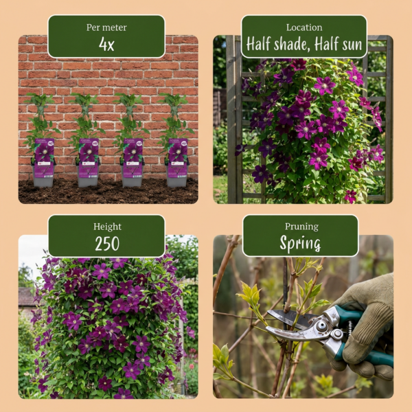 thumbnail_6000-153.png Clematis Warszawska Nike - Bosrank - Rood - Klimplant | 6 stuks