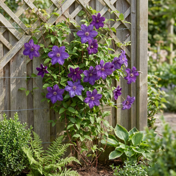thumbnail_6000-165.png Clematis The President - Bosrank - Paars - Klimplant | 6 stuks