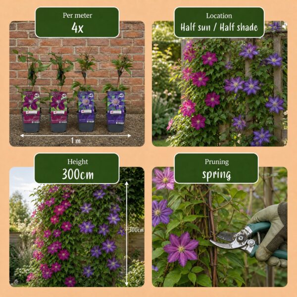 thumbnail_6000-38.jpg Clematis Duo Blue & Red - Bosrank Duo Blauw & Rood - Blauw - Rood - Klimplant | 12 stuks