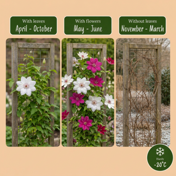 thumbnail_6000-64.png Clematis Duo Pink & White - Bosrank - Wit - Roze - Klimplant | 4 stuks